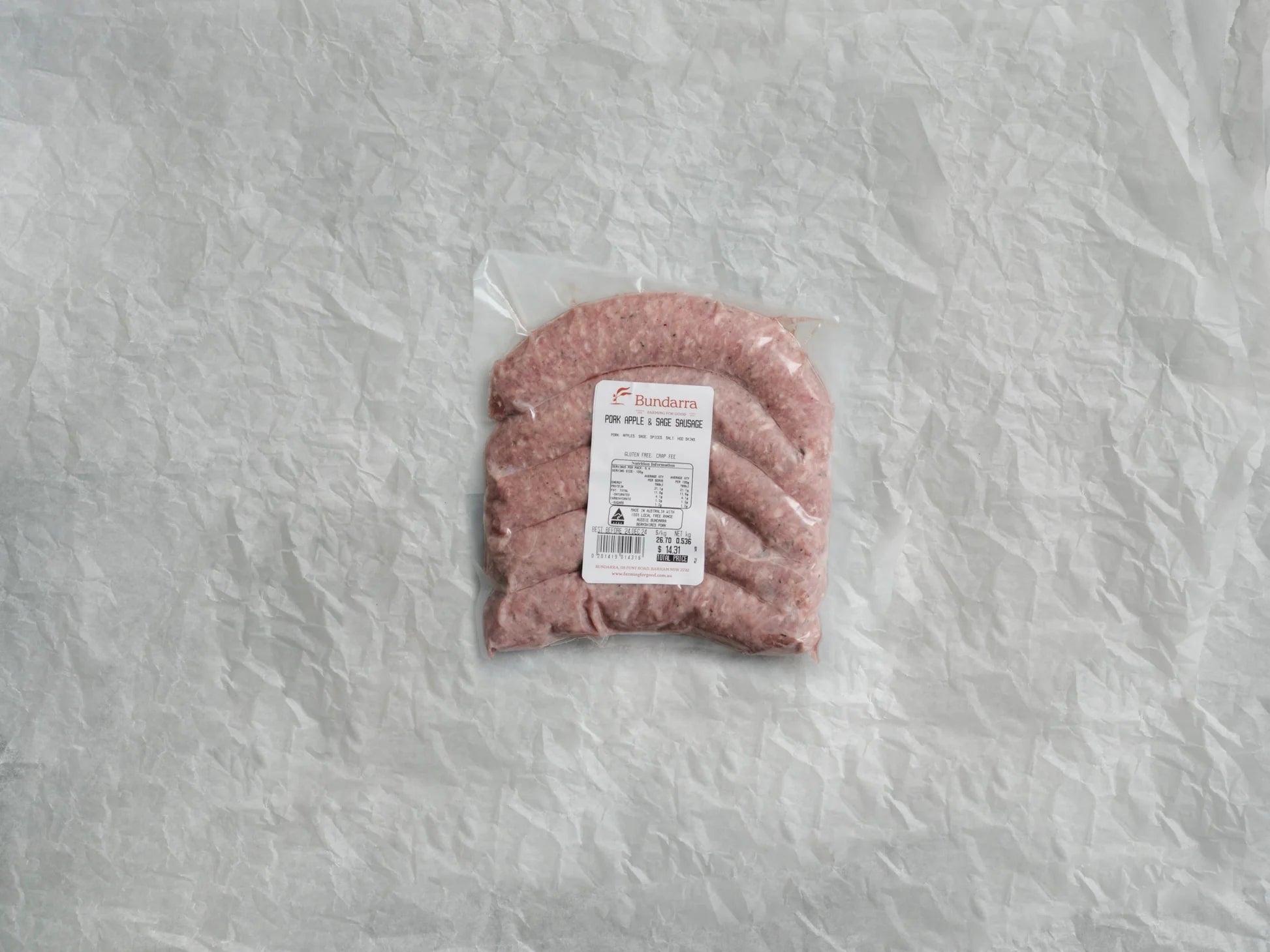 Apple & Sage Sausages (5 Sausages)