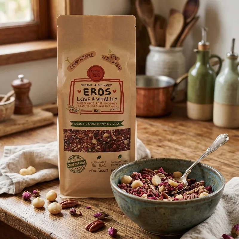 Granola / Muesli - Eros - Pomegranate, Macadamia - Organic & Activated