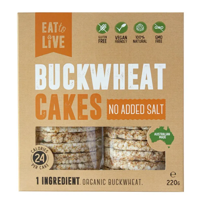 Organic Buckwheat Cakes - No Added Salt