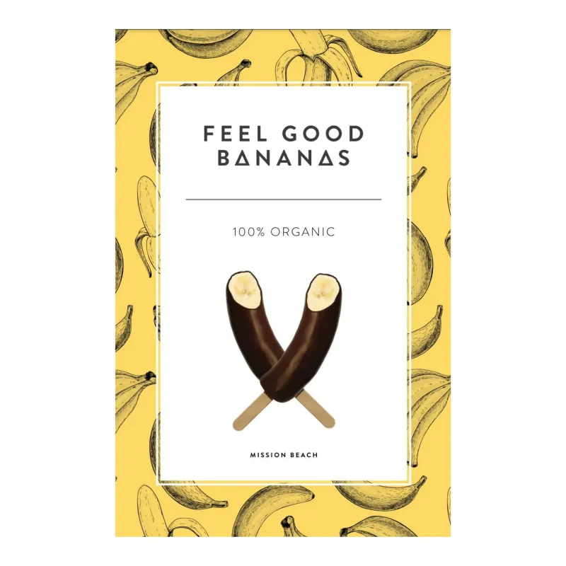 Chocolate covered frozen banana - family 4 pack